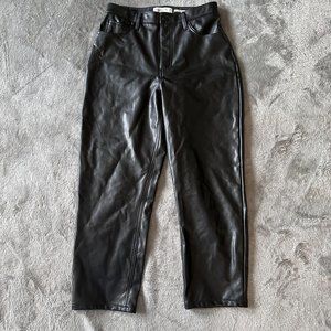 Abercrombie & Fitch Curve Love Straight High Rise Vegan Leather Pants 29/8